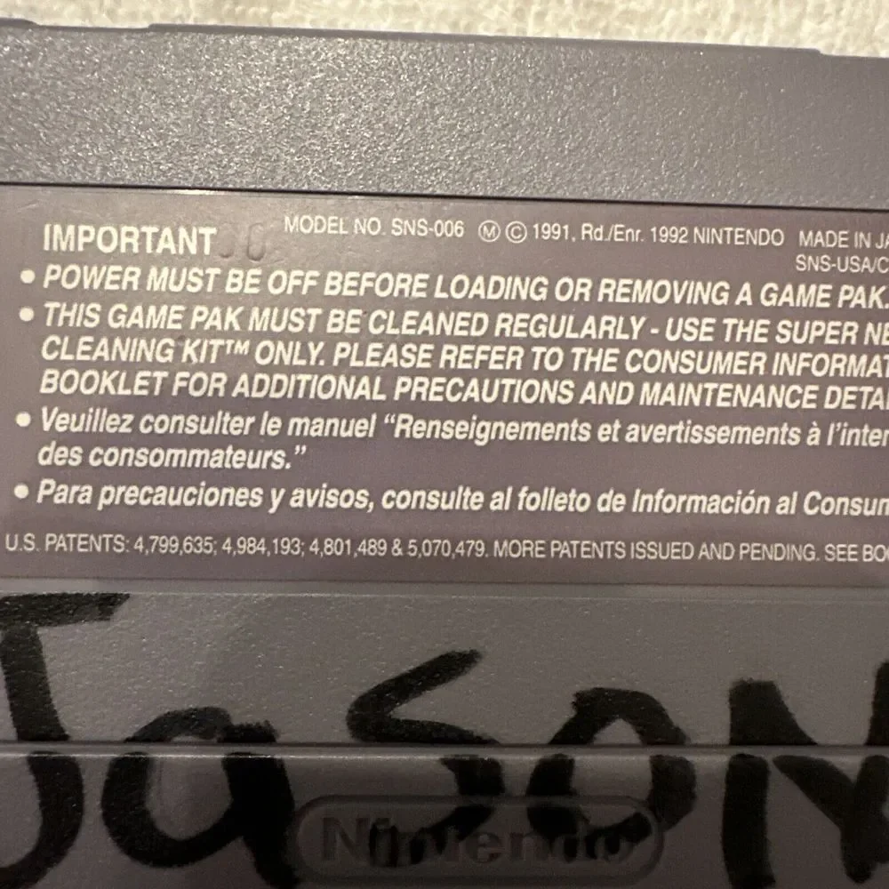 Pink Goes To‎ Hollywood (Super Nintendo SNES) Original Owner